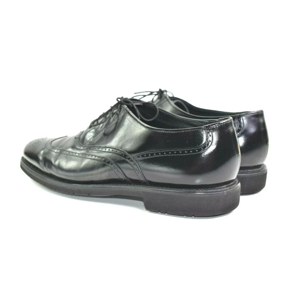 ET Wright Men's Black Dress Brogue Leather Shoes Wing Tip Oxford Size 11.5‎ B